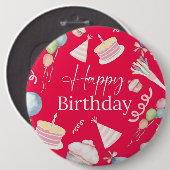 Happy Birthday Button (Vorne & Hinten)