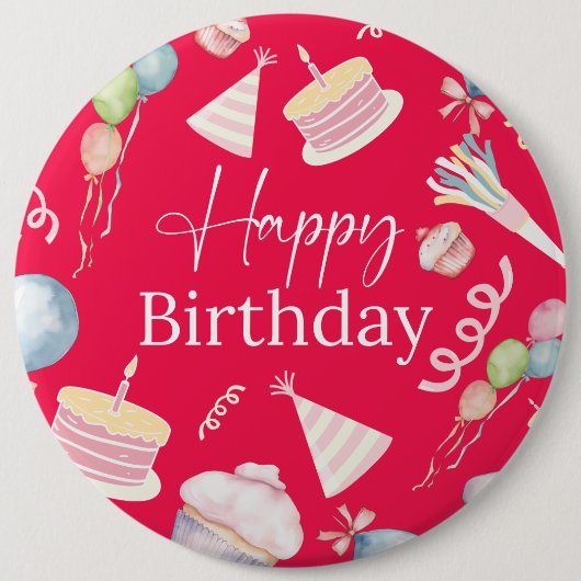Happy Birthday Button (Vorderseite)