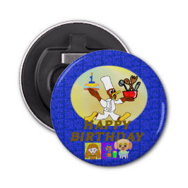 Happy Birthday Button Flasche Opener Flaschenöffner