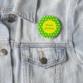 Happy Birthday Button (Neon Green & Neon Yellow) (Beispiel)