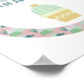 Happy Birthday Cactus Llama Klassroom oder Zuhause Poster (Ecke)