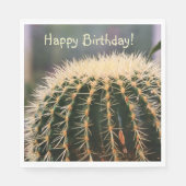 Happy Birthday Cactus Serviette (Vorderseite)