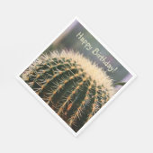 Happy Birthday Cactus Serviette (Ecke)