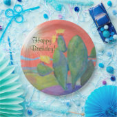 Happy Birthday Cactus Sunset Pappteller (Party)