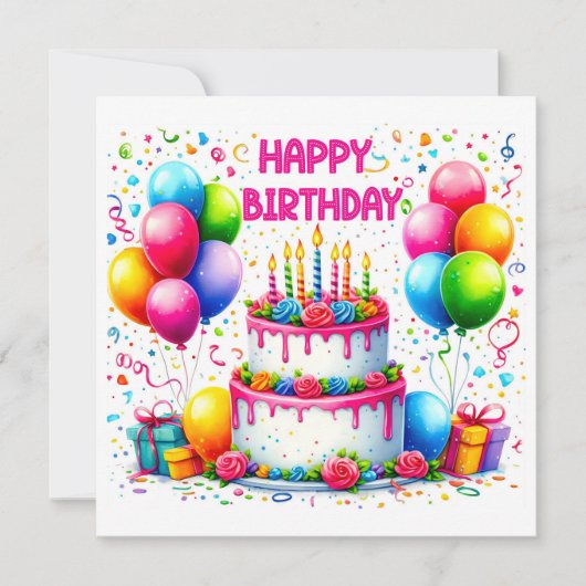 Happy Birthday Cake (Vorderseite)