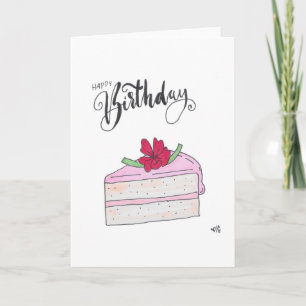 Happy Birthday Cake 1 Card Dankeskarte