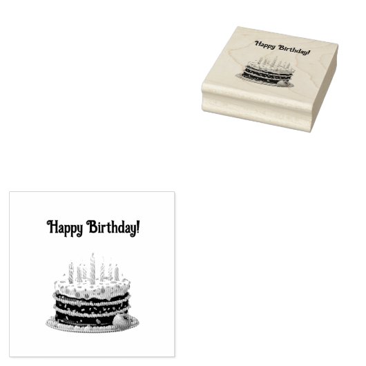 Happy Birthday Cake Bag Geschenk Party Gummistempel (Stempel)