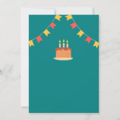Happy Birthday Cake Balloon Niedlich Dinosaur Card (Rückseite)