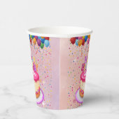 Happy Birthday Cake Balloon und Confetti Pappbecher (Rechts)