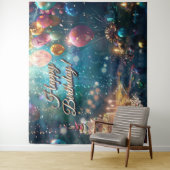 Happy Birthday Cake Balloons Party Decor Wandteppich (Beispiel)