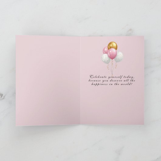 Happy Birthday Cake Candles Pretty Flowers Bows Karte (Innenseite)