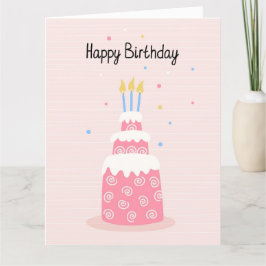 Happy Birthday Cake Card Dankeskarte