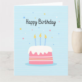 Happy Birthday Cake Card Dankeskarte