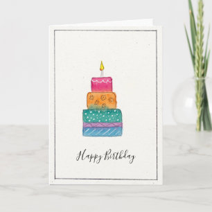 Happy Birthday Cake Card - ideal für alle Karte