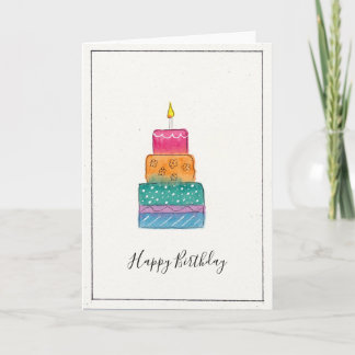 Happy Birthday Cake Card - ideal für alle Karte