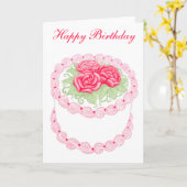 Happy Birthday Cake Card Karte (Gelbe Blume)