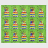 Happy Birthday Cake Celebrate Gift Wraps Geschenkpapier (Flach)