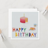 Happy Birthday Cake Collage Karte (Vorderseite/Rückseite Beispiel)