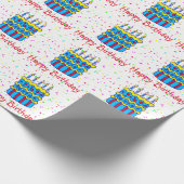 Happy Birthday Cake Confetti Party Wrapping Paper Geschenkpapier (Ecke)
