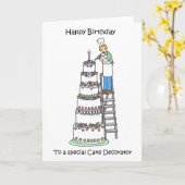 Happy Birthday Cake Decorator Karte (Gelbe Blume)