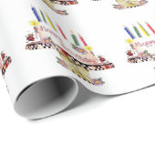 Happy Birthday Cake Geschenkpapier (Rolleneckpunkt)
