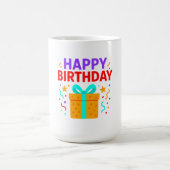 Happy Birthday Cake Graphic Kaffeetasse (Mittel)