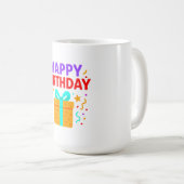 Happy Birthday Cake Graphic Kaffeetasse (VorderseiteRechts)