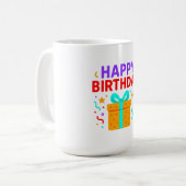 Happy Birthday Cake Graphic Kaffeetasse (Vorderseite Links)