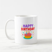 Happy Birthday Cake Graphic Kaffeetasse (Links)