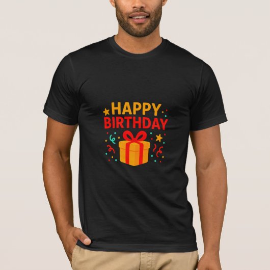 Happy Birthday Cake Graphic T-Shirt (Vorderseite)