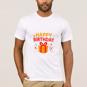Happy Birthday Cake Graphic T-Shirt