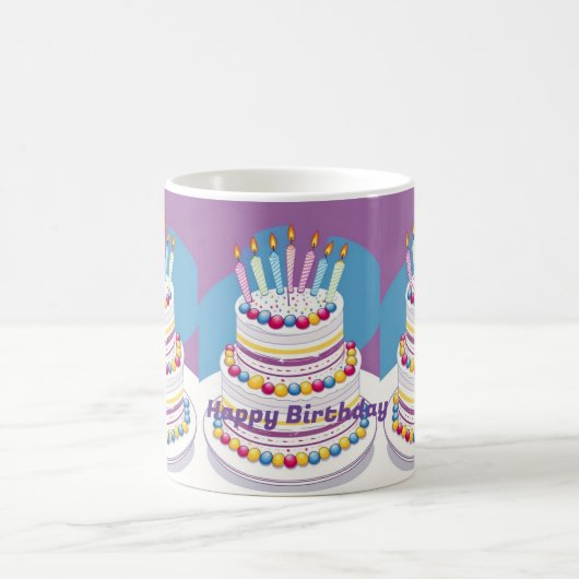 Happy Birthday Cake Kaffeetasse (Mittel)
