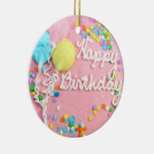 Happy Birthday Cake Keramikornament (Rechts)