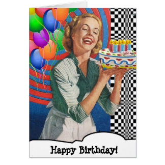 Happy Birthday Cake Lady und Balloons