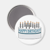 Happy Birthday Cake Magnet (Vorderseite/Rückseite)