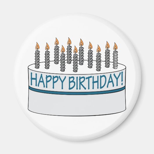 Happy Birthday Cake Magnet (Vorne)