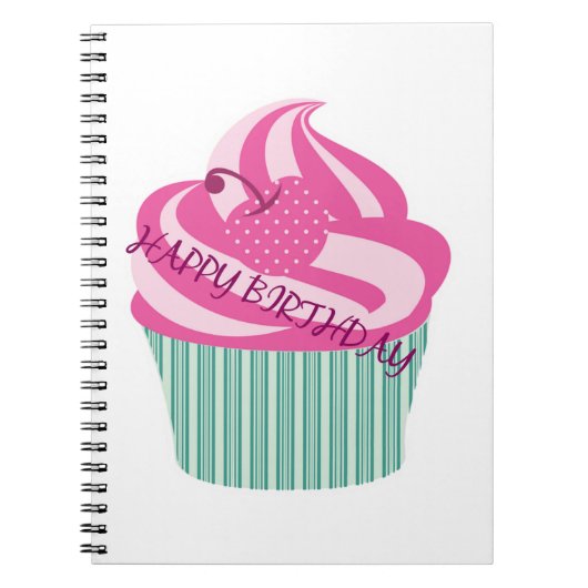 Happy Birthday Cake Notizblock (Vorderseite)
