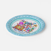 Happy Birthday Cake Papier Platte Pappteller (Schrägansicht)