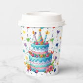 Happy Birthday Cake Pappbecher (Rückseite)