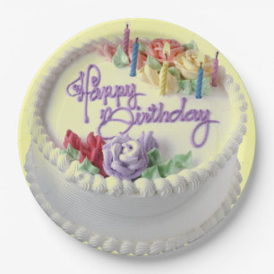 Happy Birthday Cake Pappteller