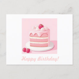 Happy Birthday Cake Postcard Postkarte