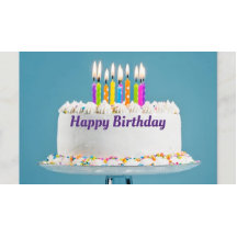 Happy Birthday Cake Postcard