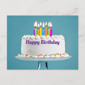 Happy Birthday Cake Postcard Postkarte
