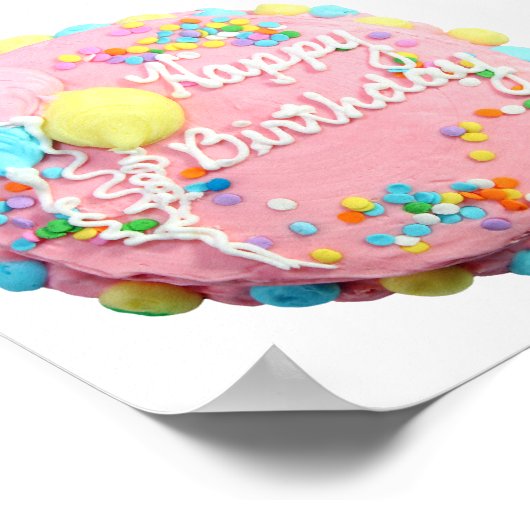 Happy Birthday Cake Poster (Ecke)