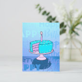Happy Birthday Cake Postkarte (Stehend Vorderseite)