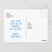 Happy Birthday Cake Postkarte (Rückseite)