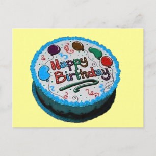 Happy Birthday Cake Postkarte