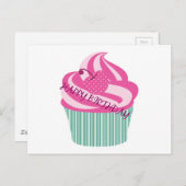 Happy Birthday Cake Postkarte (Vorne/Hinten)