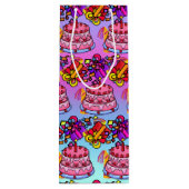 Happy Birthday Cake präsentiert Party Celebrate We Geschenktüte Für Weinflaschen (Rückseite)