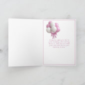 Happy Birthday Cake Pretty Pink Mauve Flowers Karte (Innenseite)